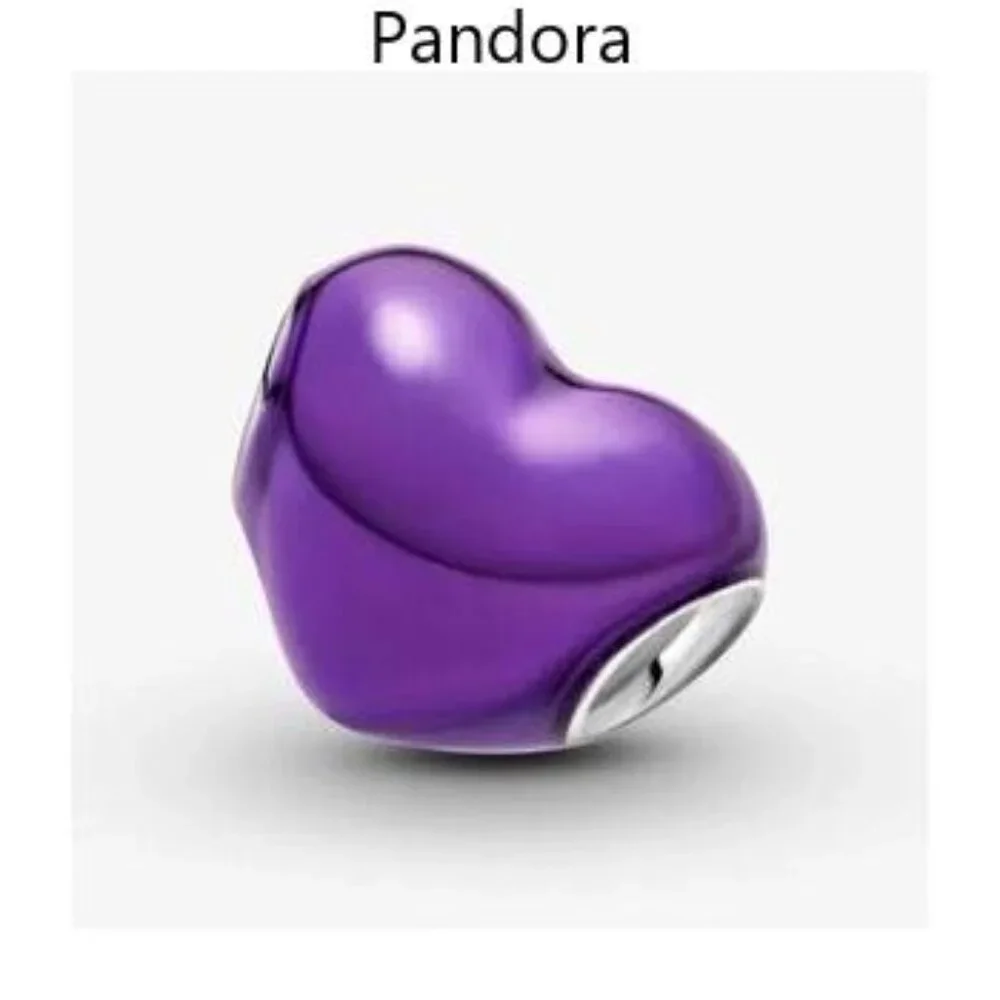 Pandora Purple Heart Charm Bracelet